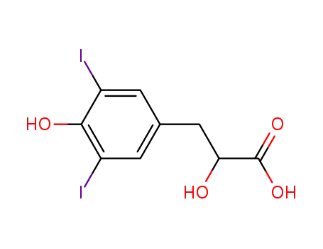 (+/-)-2-hydroxy-3-(4-hydroxy-3,5-diiodo-phenyl)-propionic acid