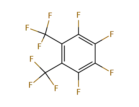 Molecular Structure of 1978-04-7 (1,2,3,4-tetrafluoro-5,6-bis(trifluoromethyl)benzene)