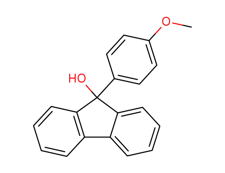 Molecular Structure of 57028-27-0 (9-(4-methoxyphenyl)-9H-fluoren-9-ol)