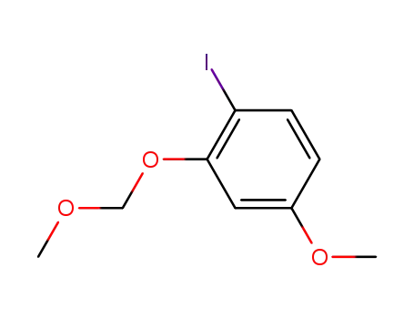 Molecular Structure of 81245-38-7 (Benzene, 1-iodo-4-methoxy-2-(methoxymethoxy)-)