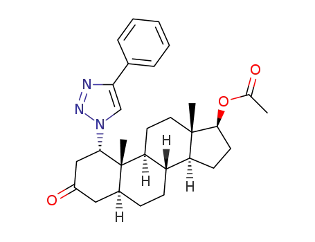 17β-acetoxy-1α-[4'-phenyl-1'H-1',2',3'-triazol-1'-yl]-5α-androstan-3-one
