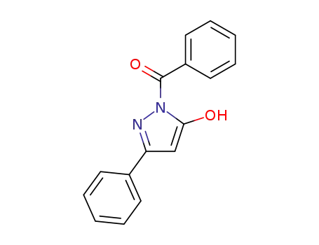 Molecular Structure of 79230-05-0 (1H-1-benzoyl-5-hydroxy-3-phenylpyrazole)