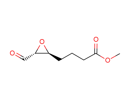 Molecular Structure of 73427-12-0 ((+)-(S,R-trans)-3-formyloxiranebutanoic acid methyl ester)