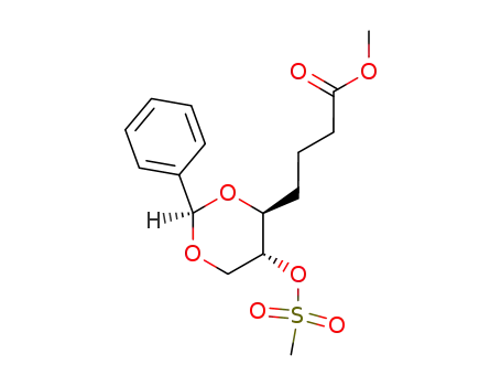 4-((2R,4S,5R)-5-Methanesulfonyloxy-2-phenyl-[1,3]dioxan-4-yl)-butyric acid methyl ester