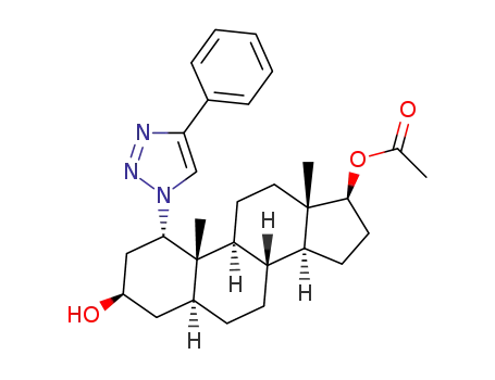17β-acetoxy-1α-[4'-phenyl-1'H-1',2',3'-triazol-1'-yl]-5α-androstan-3β-ol
