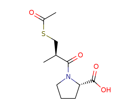 (R)-1-[3-(acetylthio)-2-methyl-1-oxopropyl]-L-proline