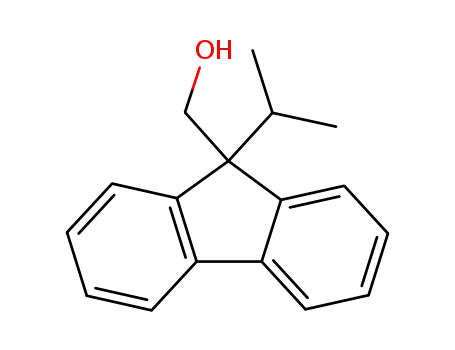 Molecular Structure of 97634-15-6 (9H-fluorene-9-methanol, 9-(1-methylethyl)-)