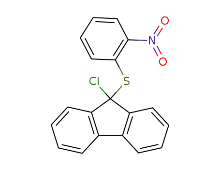 Molecular Structure of 857789-02-7 ((9-chloro-fluoren-9-yl)-(2-nitro-phenyl)-sulfide)