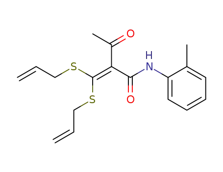 Butanamide,
2-[bis(2-propenylthio)methylene]-N-(2-methylphenyl)-3-oxo-