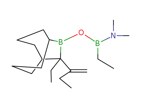 Molecular Structure of 159087-72-6 (rac-9-{(dimethylamino)ethylboryloxy}-10-ethyl-10-(1-ethylethenyl)-9-borabicyclo{3.3.2}decane)