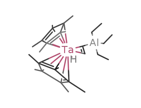 Molecular Structure of 110903-52-1 ((η5-pentamethylcyclopentadienyl)2tantalum(hydride)(ethylene*triethylaluminum))