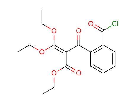 Molecular Structure of 85152-94-9 (2-(2-Chlorocarbonyl-benzoyl)-3,3-diethoxy-acrylic acid ethyl ester)