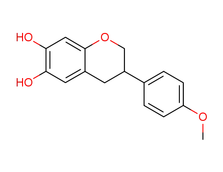 Molecular Structure of 76397-87-0 (3,4-dihydro-3-(4-methoxyphenyl)-2H-1-benzopyran-6,7-diol)