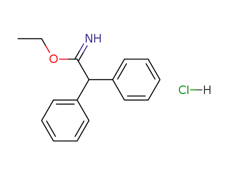 Molecular Structure of 43002-68-2 (2,2-diphenyl-acetimidic acid ethyl ester; hydrochloride)