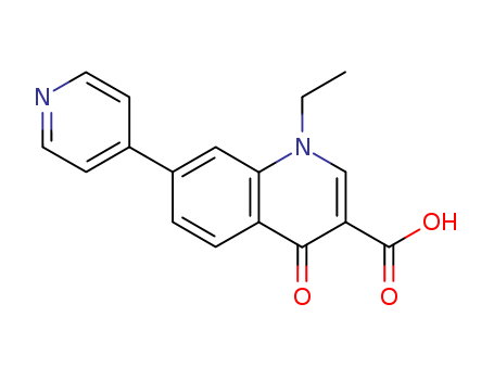 3-Quinolinecarboxylicacid, 1-ethyl-1,4-dihydro-4-oxo-7-(4-pyridinyl)- cas  40034-42-2