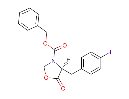 Molecular Structure of 262604-00-2 ((4S)-3-benzyloxycarbonyl-4-(4-iodobenzyl)-5-oxazolidinone)