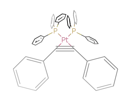 Molecular Structure of 15308-61-9 ((diphenylacetylene)bis(triphenylphosphine)platinum<sup>(0)</sup>)