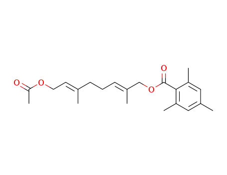 Benzoic acid, 2,4,6-trimethyl-, 8-(acetyloxy)-2,6-dimethyl-2,6-octadienyl
ester, (E,E)-