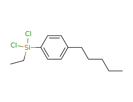 Molecular Structure of 159259-35-5 ((dichloro)(ethyl)<4-(pentyl)phenyl>silane)
