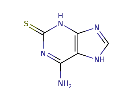 Molecular Structure of 936-24-3 (2-Mercapto-6-aminopurine)