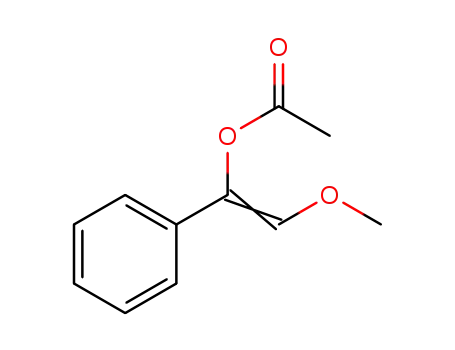 Molecular Structure of 1191256-36-6 (2-methoxy-1-phenylvinyl acetate)