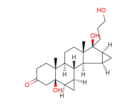 Molecular Structure of 1357252-81-3 (17α-[3-Hydroxypropyl]-6β,7β:15β,16β-diMethylen-5β-androstan-5,17β-ol-3-one)