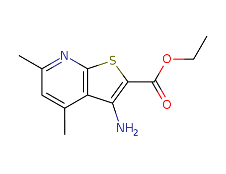 Thieno[2,3-b]pyridine-2-carboxylicacid, 3-amino-4,6-dimethyl-, ethyl ester cas  52505-56-3