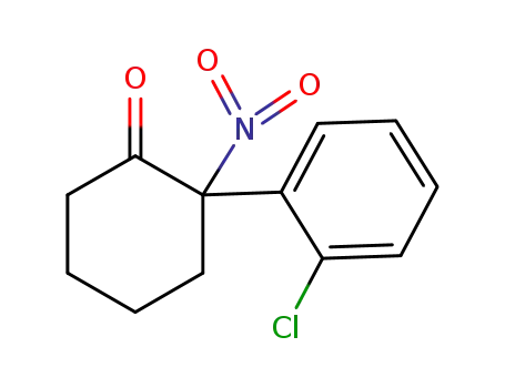 Molecular Structure of 2079878-75-2 (2-(2-chlorophenyl)-2-nitrocyclohexan-1-one)