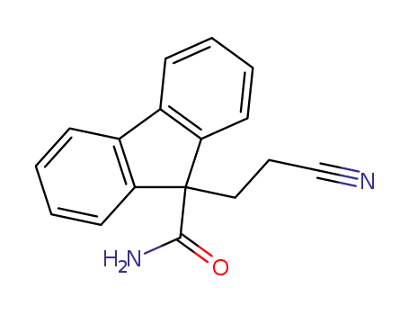 Molecular Structure of 79156-94-8 (9-(2-cyanoethyl)-9H-fluorene-9-carboxamide)
