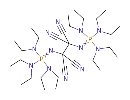 Molecular Structure of 126683-77-0 (1,2-bis<(hexaethyltriaminophosphoranylidene)amino>tetracyanoethane)