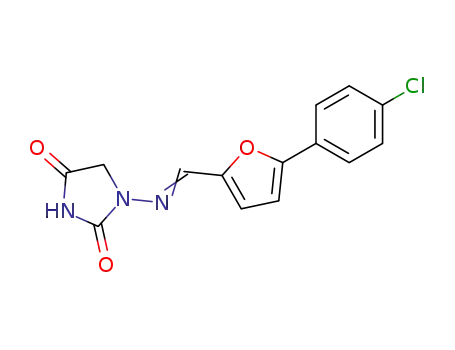 Molecular Structure of 14663-26-4 (1-({(E)-[5-(4-chlorophenyl)furan-2-yl]methylidene}amino)imidazolidine-2,4-dione)