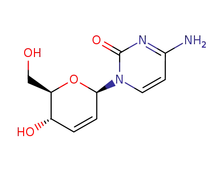 Molecular Structure of 102794-38-7 (4-amino-1-(2,3-dideoxy-beta-D-erythro-hex-2-enopyranosyl)pyrimidin-2(1H)-one)