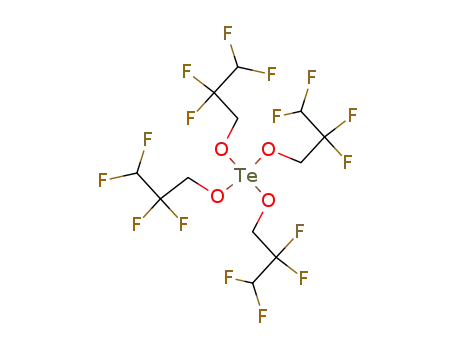 Molecular Structure of 85878-21-3 (C<sub>12</sub>H<sub>12</sub>F<sub>16</sub>O<sub>4</sub>Te)