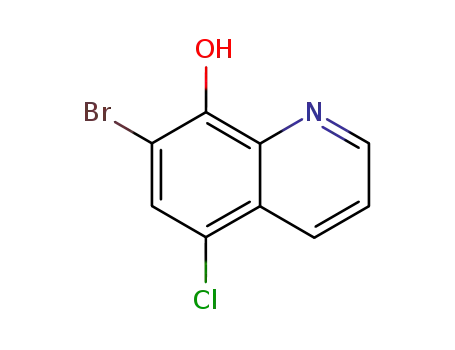 Molecular Structure of 7640-33-7 (7-BROMO-5-CHLORO-8-HYDROXYQUINOLINE)