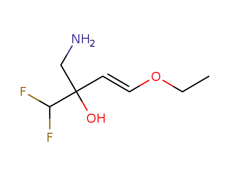 Molecular Structure of 934961-85-0 ((E)-1,1-difluoro-4-ethoxy-2-(aminomethyl)-3-buten-2-ol)