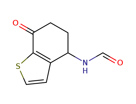 Molecular Structure of 58095-37-7 (Formamide, N-(4,5,6,7-tetrahydro-7-oxobenzo[b]thien-4-yl)-)