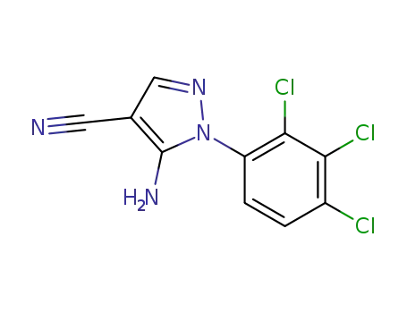 Molecular Structure of 80025-46-3 (5-amino-1-(2,3,4-trichlorophenyl)-1H-pyrazole-4-carbonitrile)