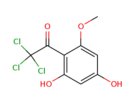 Molecular Structure of 720698-36-2 (2,2,2-trichloro-1-(2,4-dihydroxy-6-methoxy-phenyl)-ethanone)
