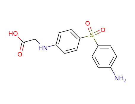 Molecular Structure of 80-03-5 (N-[4-[(4-aminophenyl)sulphonyl]phenyl]glycine)