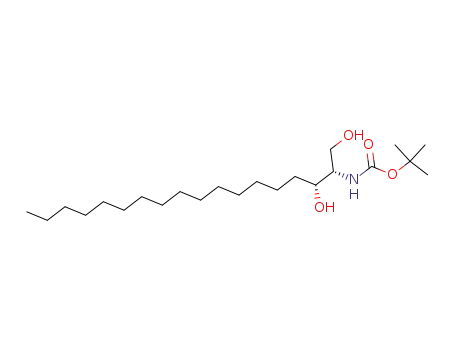 Molecular Structure of 140408-14-6 (N-[(1S,2R)-2-Hydroxy-1-(hydroxyMethyl)heptadecyl]carbaMic Acid 1,1-DiMethylethyl Ester)