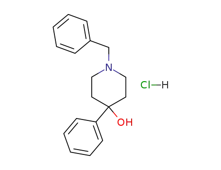 Molecular Structure of 88783-32-8 (1-benzyl-4-phenylpiperidin-4-ol hydrochloride)