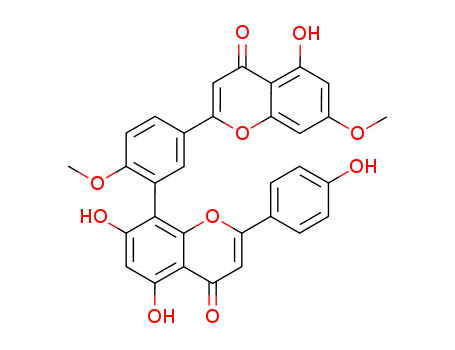 4H-1-Benzopyran-4-one,5,7-dihydroxy-8-[5-(5-hydroxy-7-methoxy-4-oxo-4H-1-benzopyran-2-yl)-2-methoxyphenyl]-2-(4-hydroxyphenyl)-