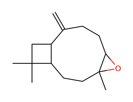 Molecular Structure of 13877-94-6 (4,5-epoxy-4,11,11-trimethyl-8-methylenebicyclo[7.2.0]undecane)