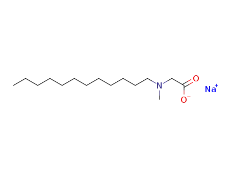 Molecular Structure of 7631-98-3 (SODIUM LAURYL SARCOSINE, REAGENT GRADE)