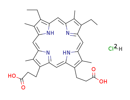 7,12-diethyl-3,8,13,17-tetramethyl-21H,23H-porphine-2,18-dipropionic acid dihydrochloride
