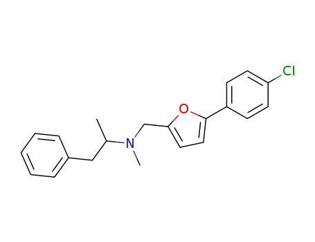Molecular Structure of 102732-70-7 (<5-(4-Chlorphenyl)-2-furylmethyl>-methyl-(1-methyl-2-phenyl-ethyl)-amin)