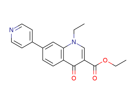 3-Quinolinecarboxylicacid, 1-ethyl-1,4-dihydro-4-oxo-7-(4-pyridinyl)-, ethyl ester