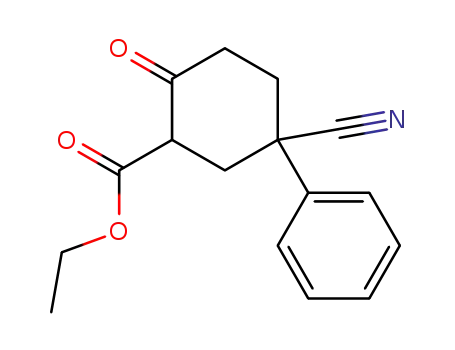 5-cyano-2-oxo-5-phenyl-cyclohexane carboxylic acid ethyl ester