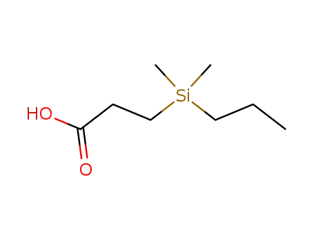 Molecular Structure of 73013-36-2 (3-[dimethyl(propyl)silyl]propanoic acid)