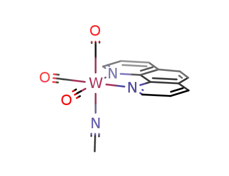 fac-W(CO)3(1,10-phenanthroline)(acetonitrile)